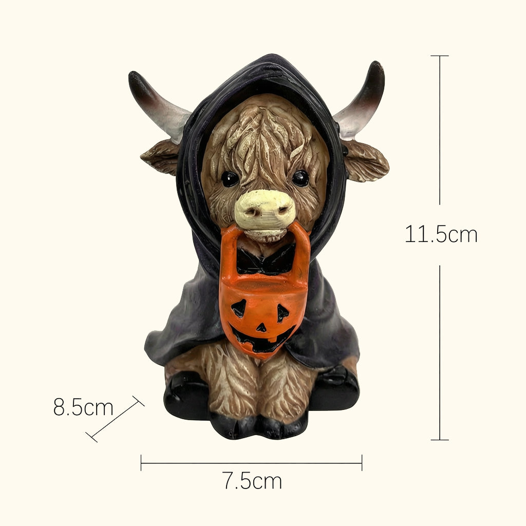 Halloween Highland Cow Resin Ornaments