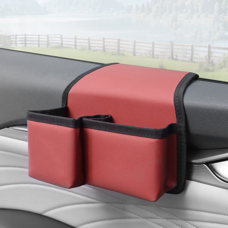 Car Side Door Storage Bag, Multi-functional Phone Key Holder, Foldable Cup Holder, Car Window Hanging Pouch