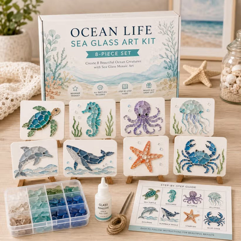 Sea Glass Art Kit β Create Stunning Mosaic Masterpiece