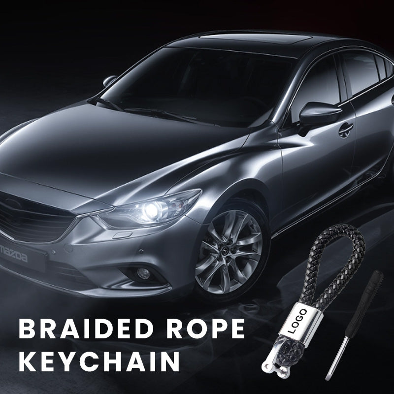 Custom Car Logo Braided Rope Keychain