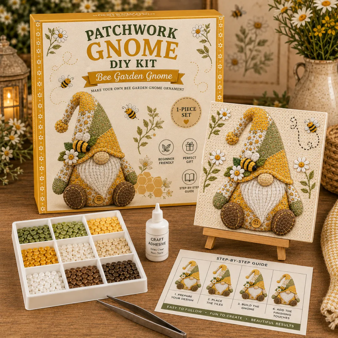 ๐งฉ Gnome Mosaic Art Kit โ Create Your Own Charming Handmade Masterpiece