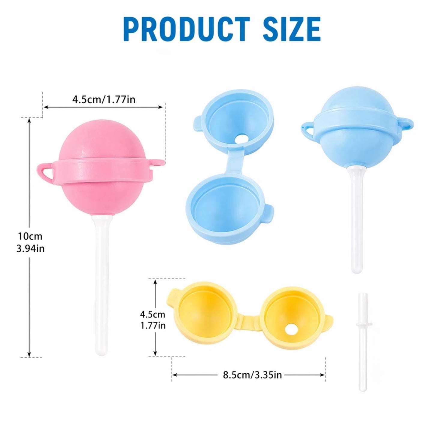 Silicone Lollipop Popsicle Molds, Reusable Ice Pop Maker for Kids DIY Juice Yogurt Frozen Treats