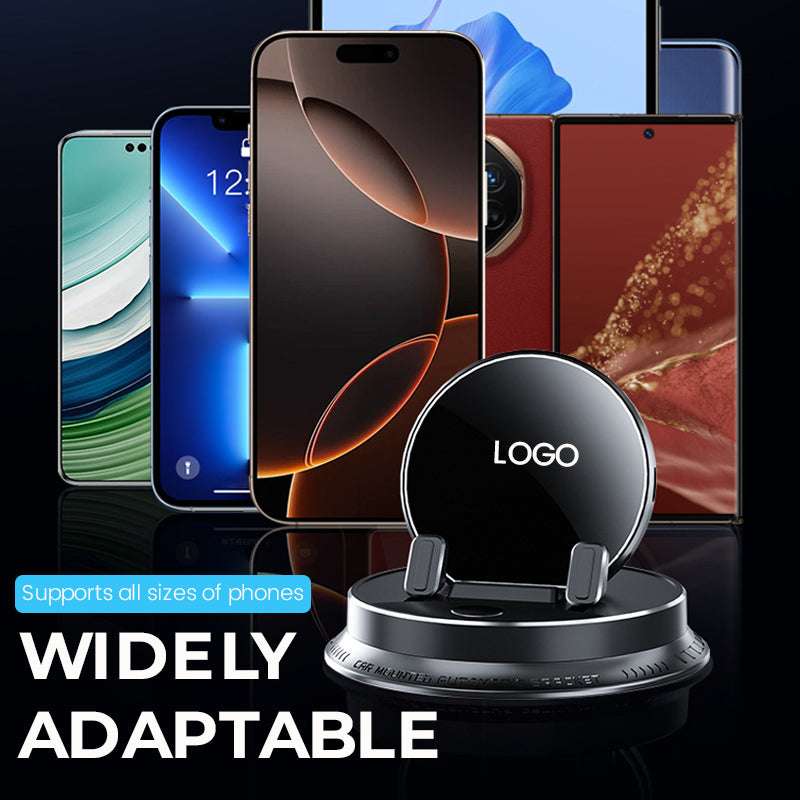 Multifunctional electric car dashboard mobile phone holder with logo