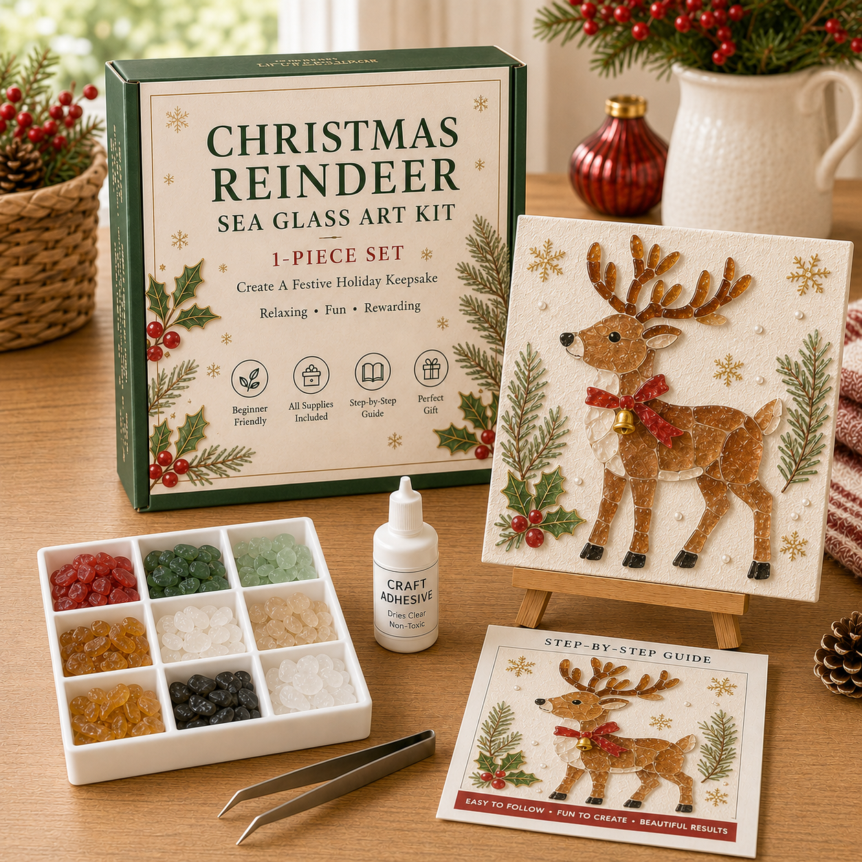 π Christmas Sea Glass Art Kit