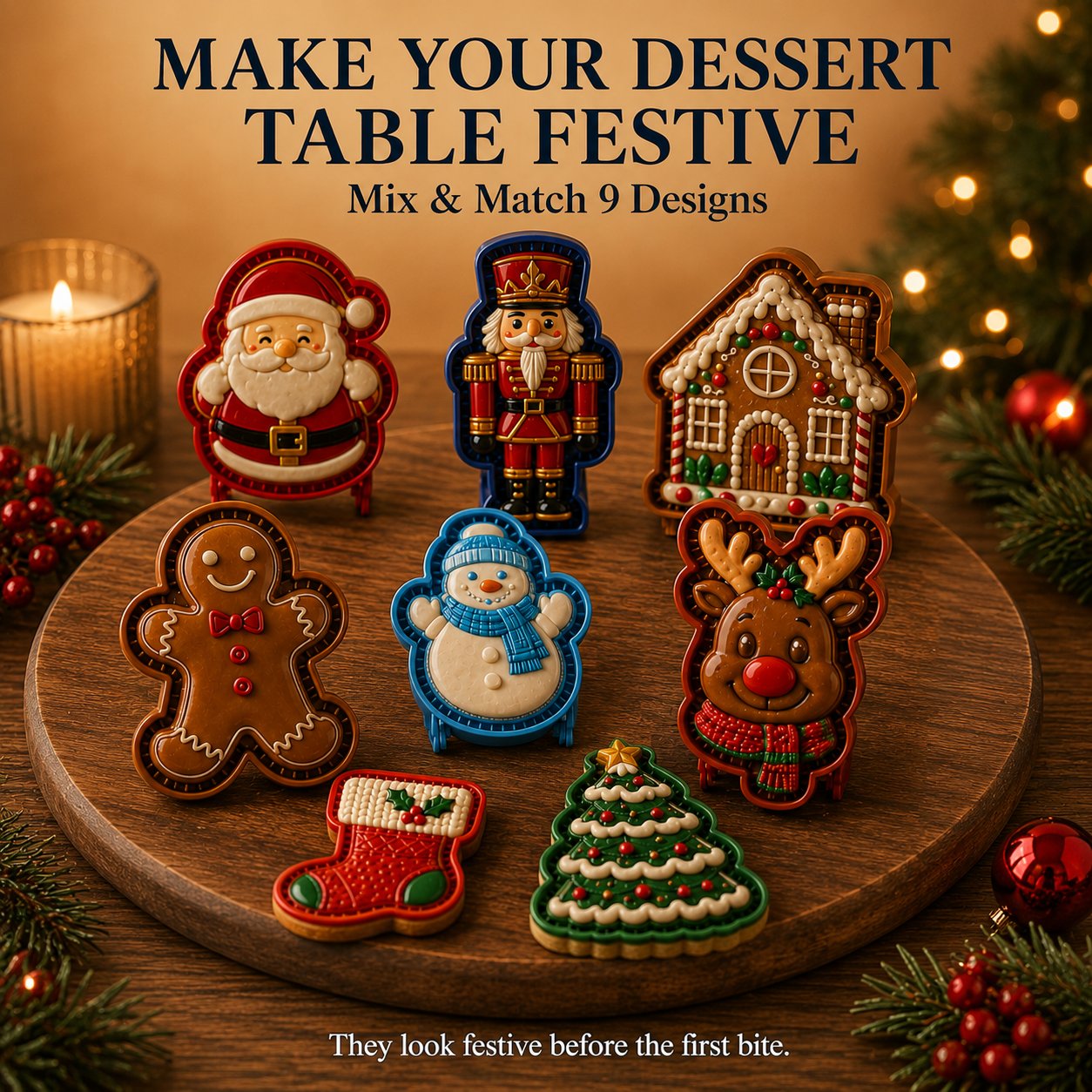 π 8-Design Christmas Mini Pie Mold Collection