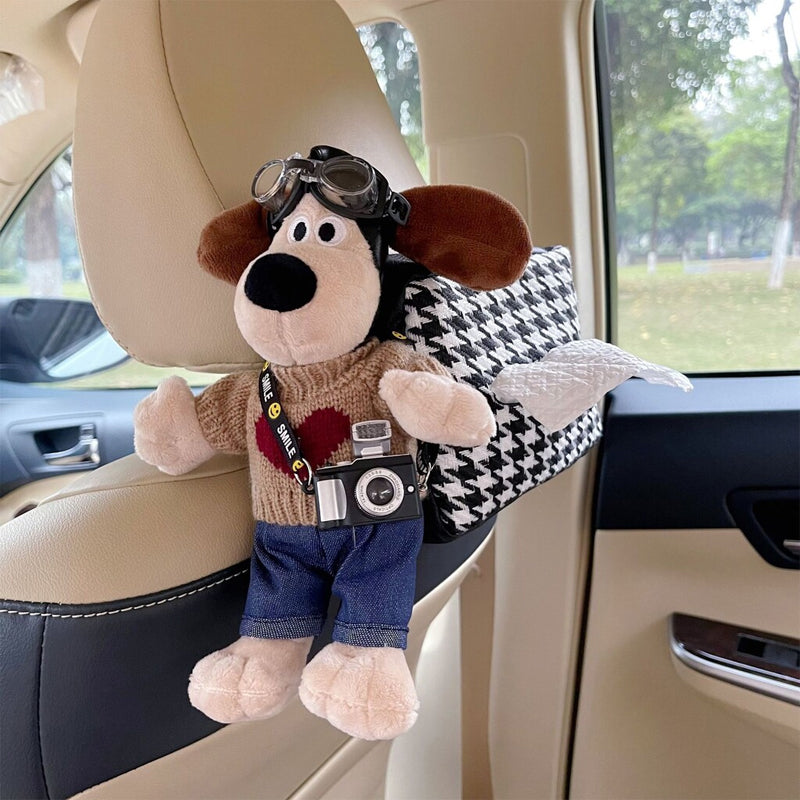 Cute Dog Car Tissue Holder