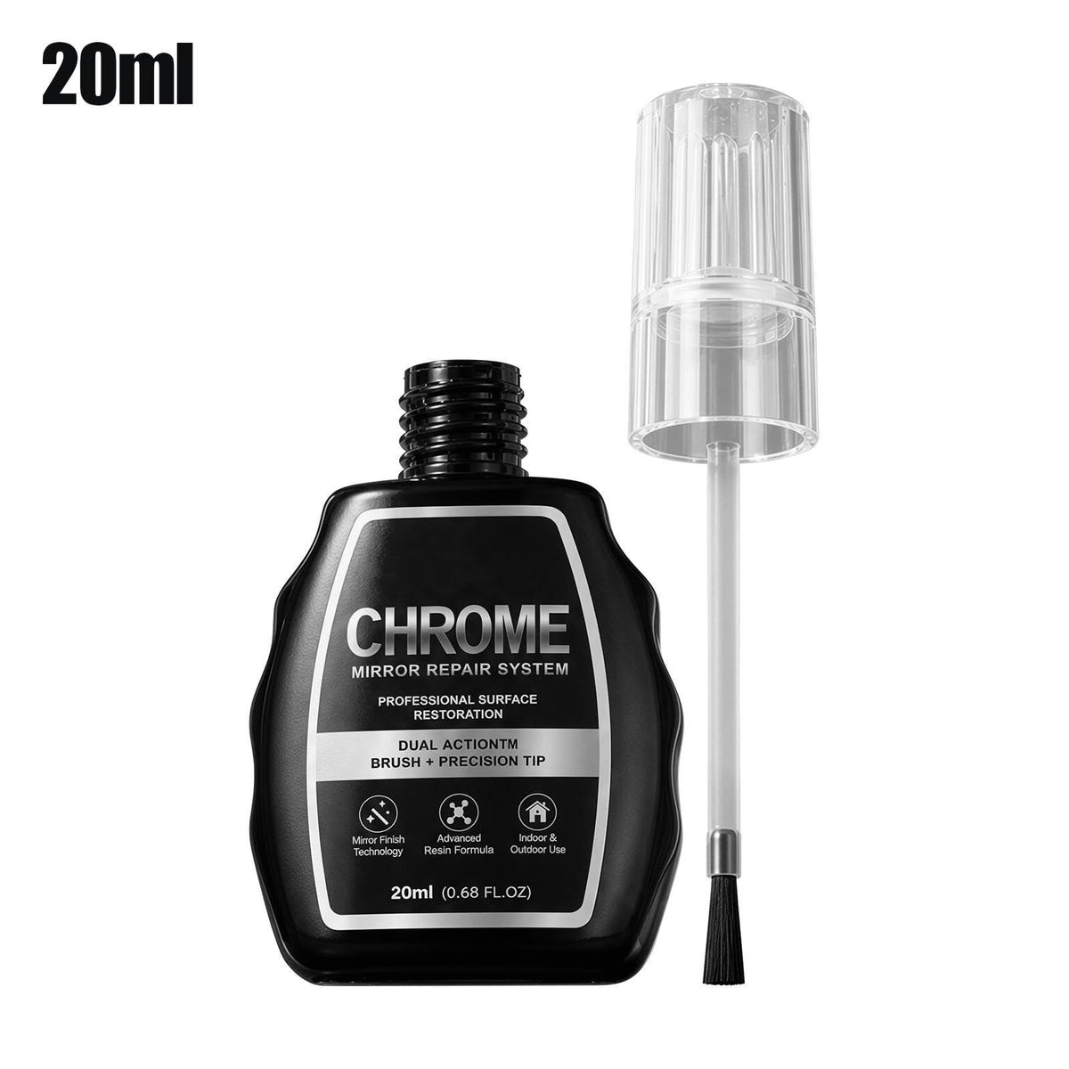 Chrome Repair Touch-Up Pen for Metallic Surfaces, Silver Plating Repair Liquid for Car Wheel Rims and Door Handles