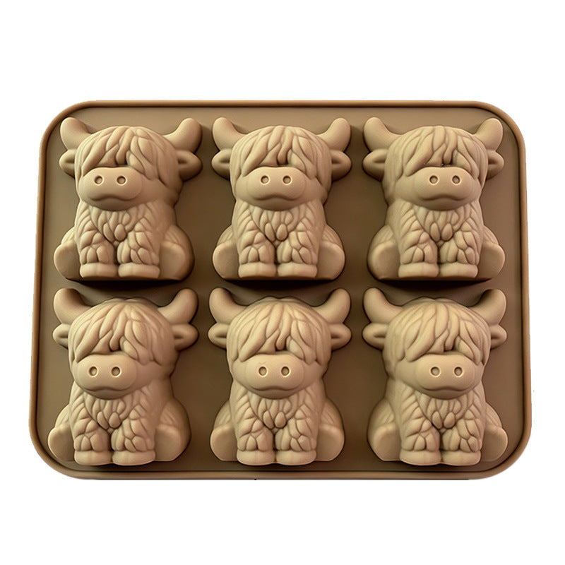 🐮 Mini Highland Cow Ice Cube Mold – Cute 3D Ice for Drinks, Parties & Gifts