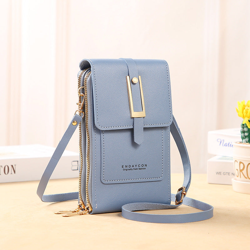 👜📱 Simple and elegant touchscreen phone bag for women, designed to be worn over the shoulder.