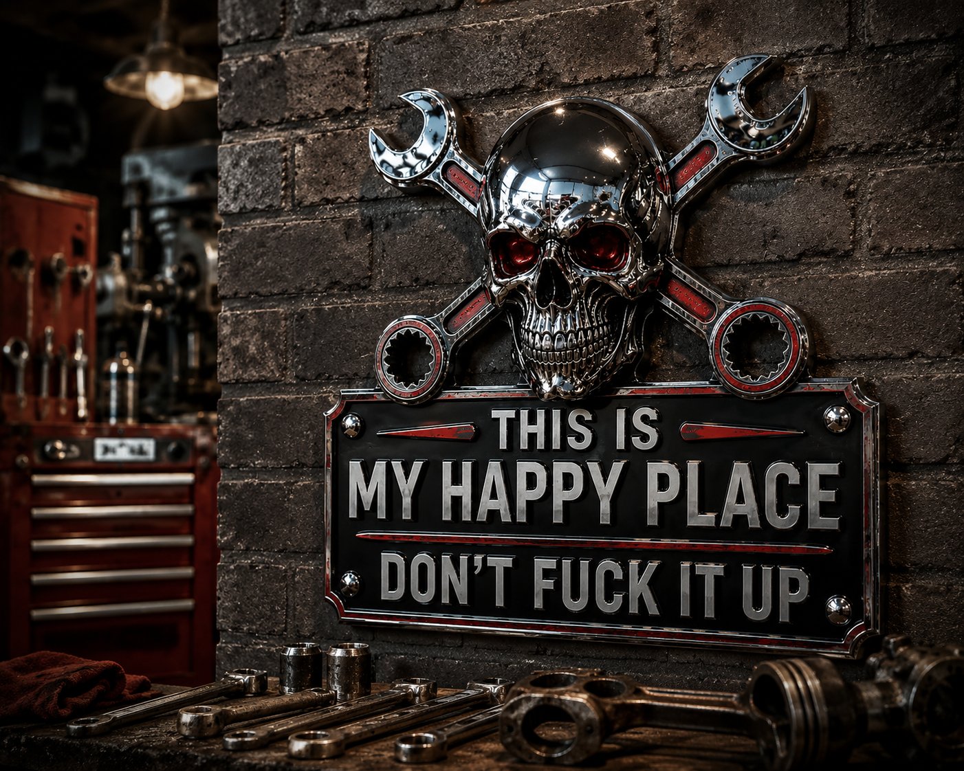 š„Fatherās Day 49% Off š"This Is My Happy Place" Garage Wall Sign