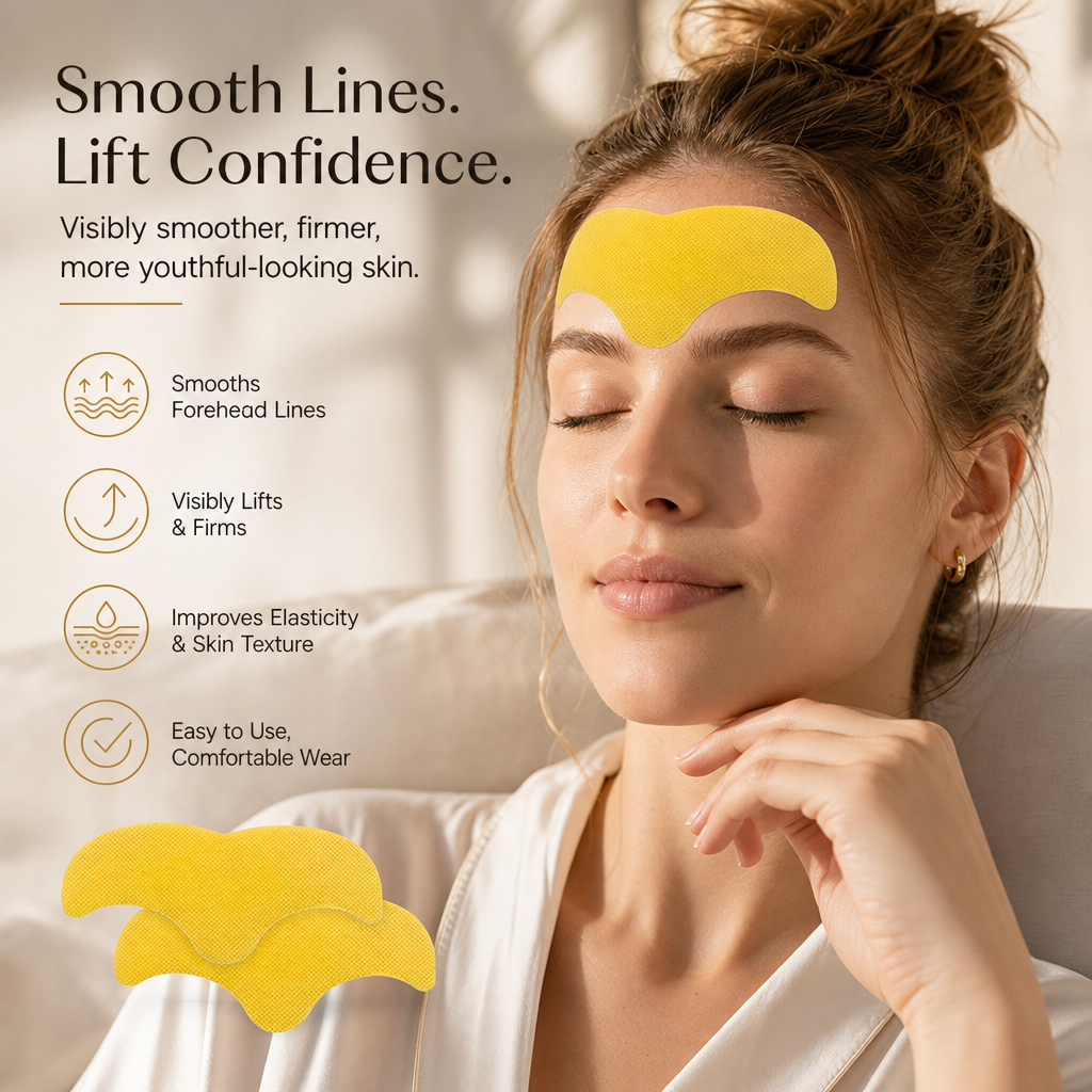Bye-Bye Frown Lines! Hydrogel Forehead Lifting & Wrinkle Smoothing Patches