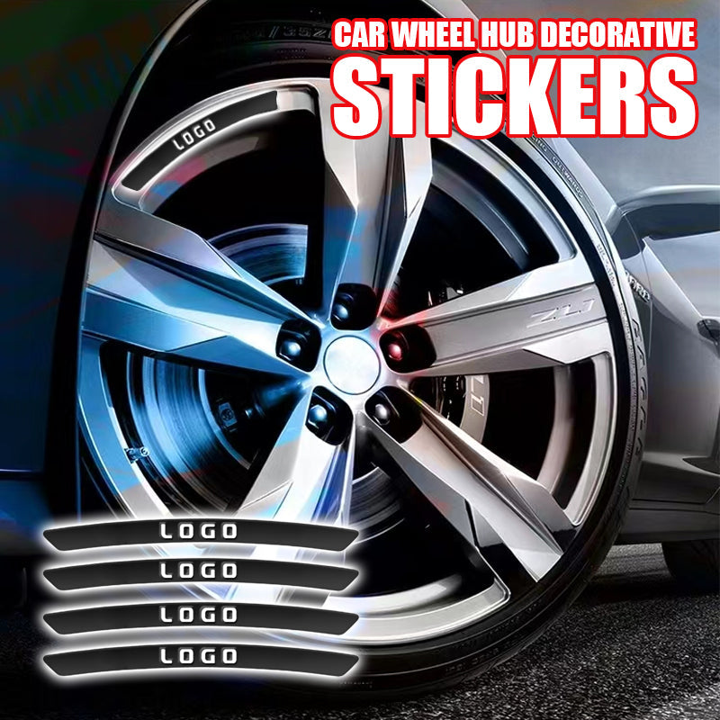 Custom Car Wheel Hub Decorative Stickers (4pcs)