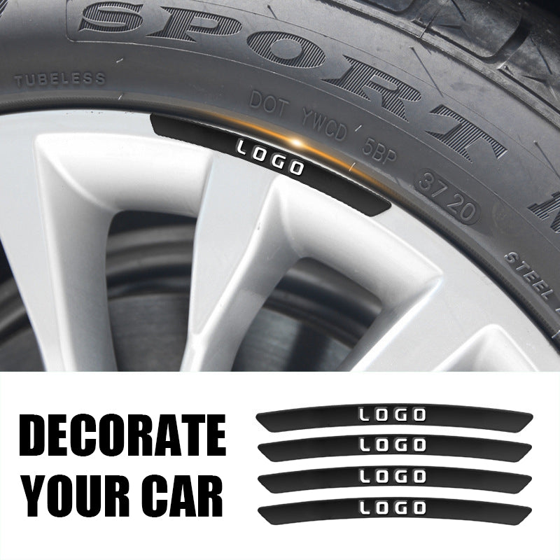 Custom Car Wheel Hub Decorative Stickers (4pcs)