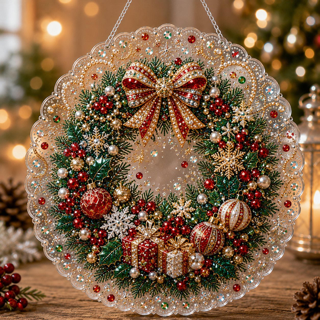 🎄Christmas Pearl Diamond Art Hanging Ornament Kit 🎅💎