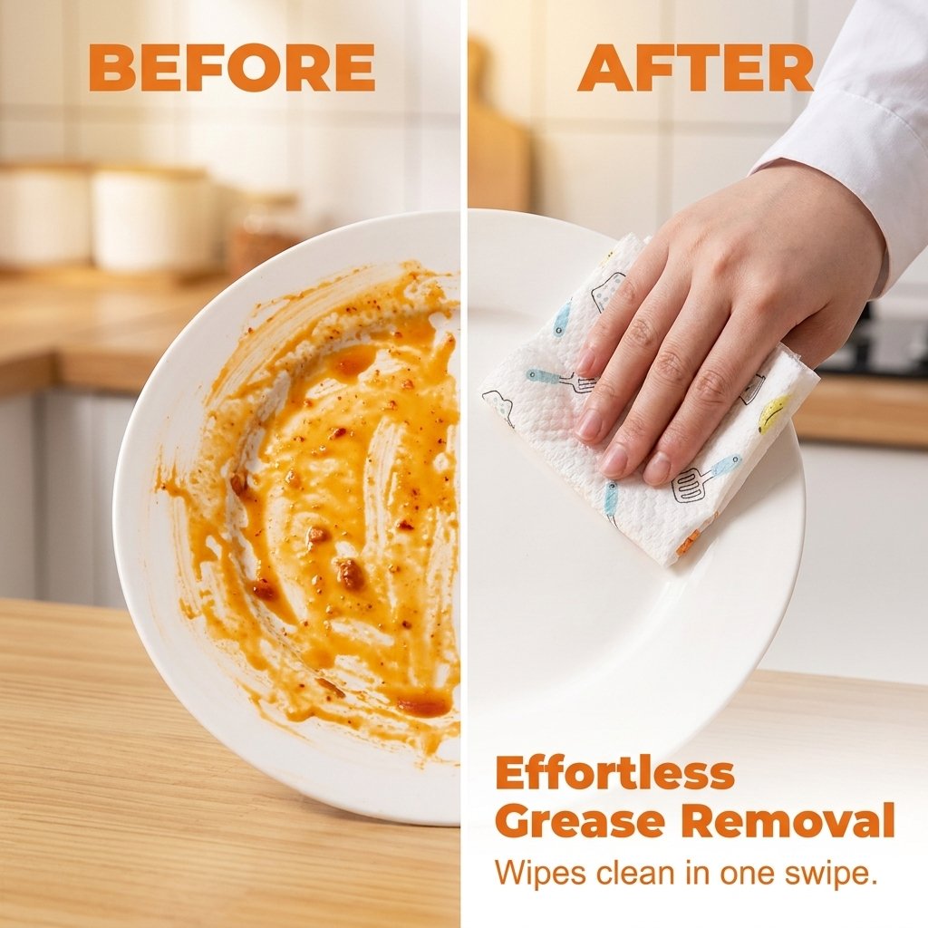 🔥 Roll of 50 reusable cleaning cloths – Wash, reuse, and clean more for less money🌿