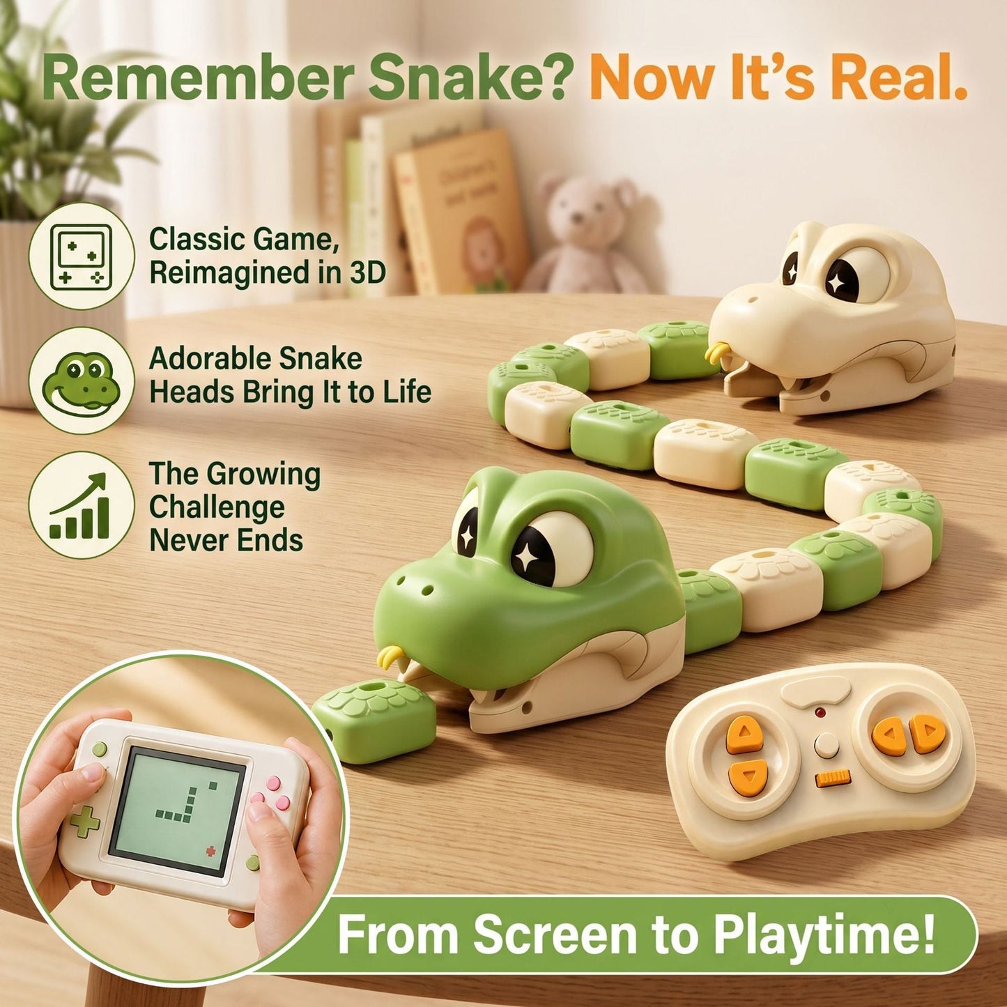 Remote Control Snake Battle Toy – Magnetic Racing Car for Kids