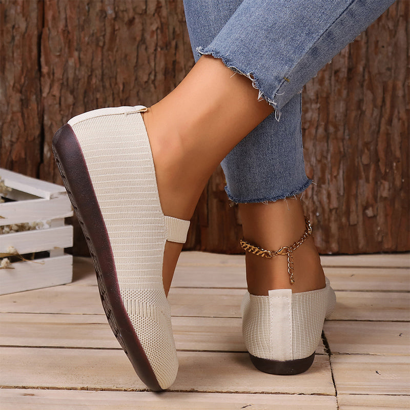 👟 Breathable Women's Knit Flats – Soft, Lightweight, & Comfortable—Even on Long Walks