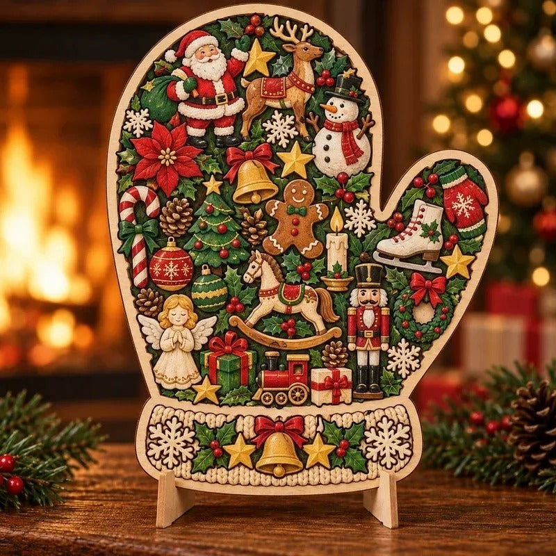 ⏳ Last Day 49% OFF – 🎄 Christmas Wooden Puzzle with Stand | Designs to Build & Display 🧩