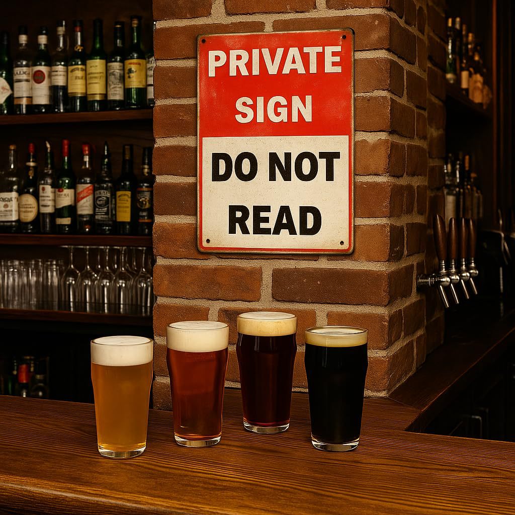 Sarcastic "Private Sign – Do Not Read" Vintage Plaque