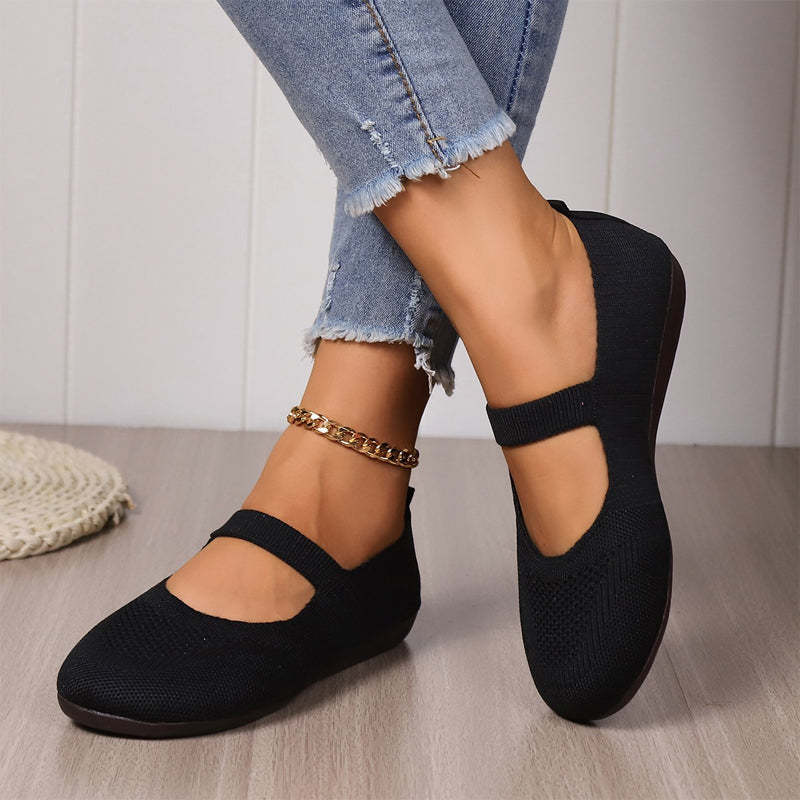 👟 Breathable Women's Knit Flats – Soft, Lightweight, & Comfortable—Even on Long Walks