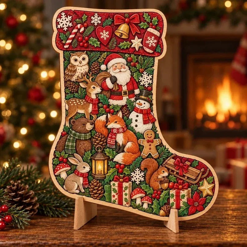 ⏳ Last Day 49% OFF – 🎄 Christmas Wooden Puzzle with Stand | Designs to Build & Display 🧩