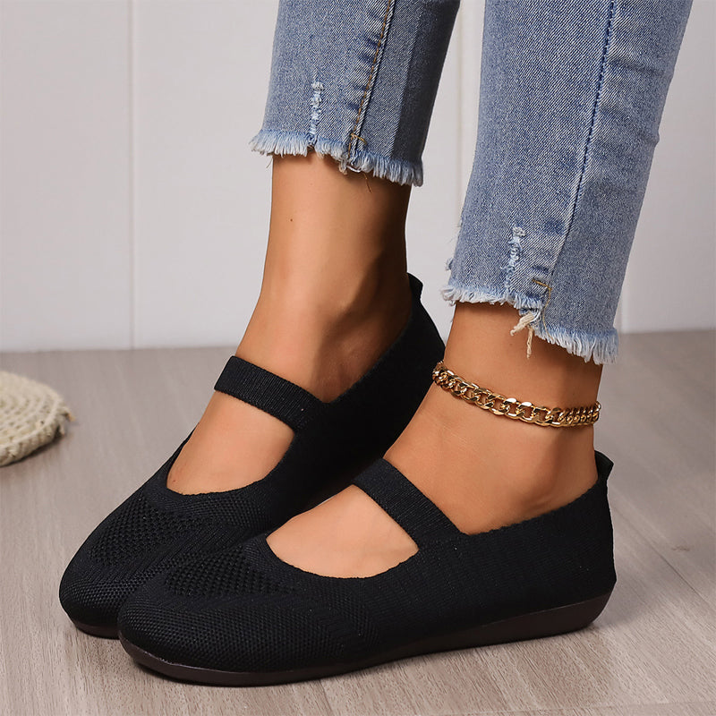 👟 Breathable Women's Knit Flats – Soft, Lightweight, & Comfortable—Even on Long Walks