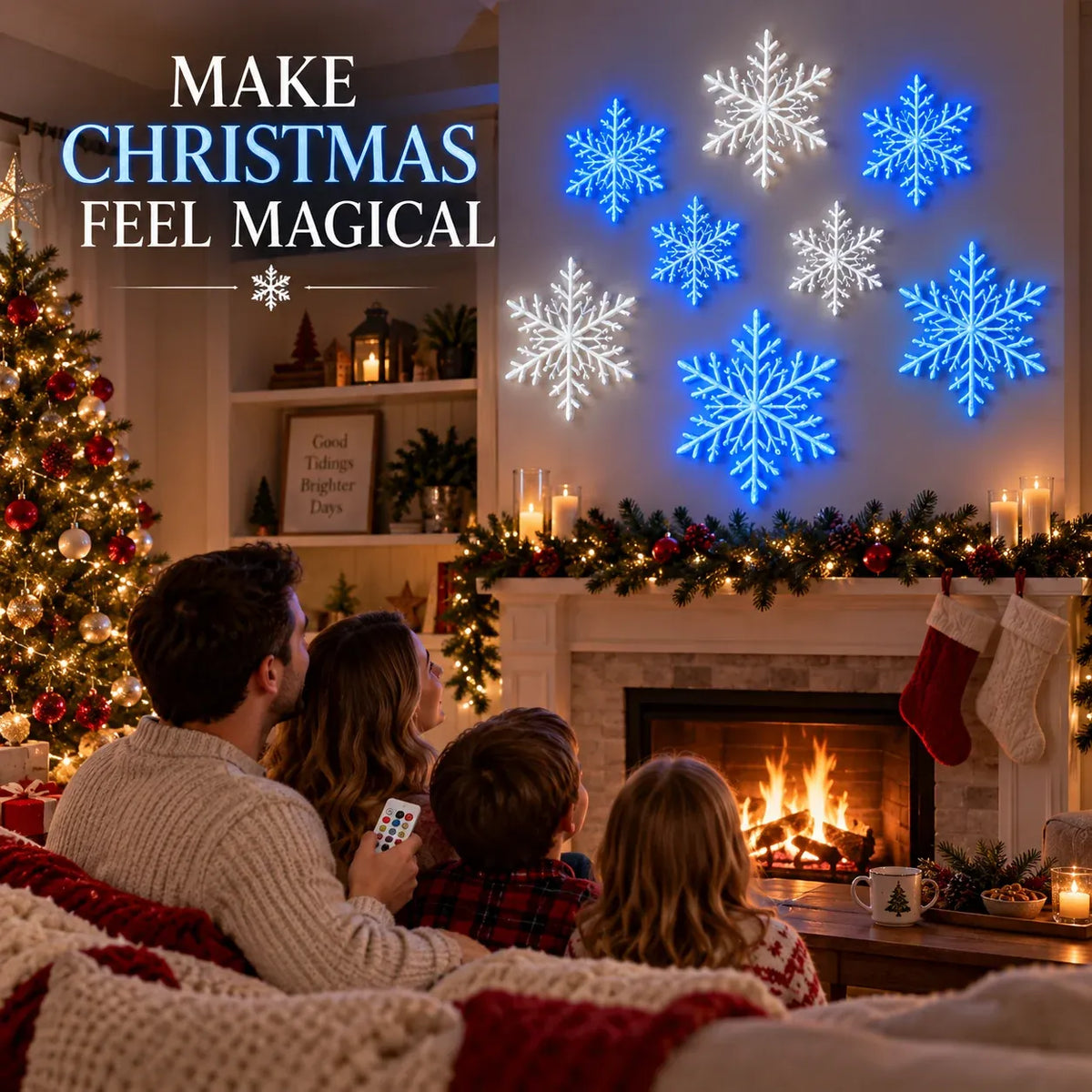 ⏳ Last Day 40% OFF – ❄️ LED Snowflake Wall Lights ✨