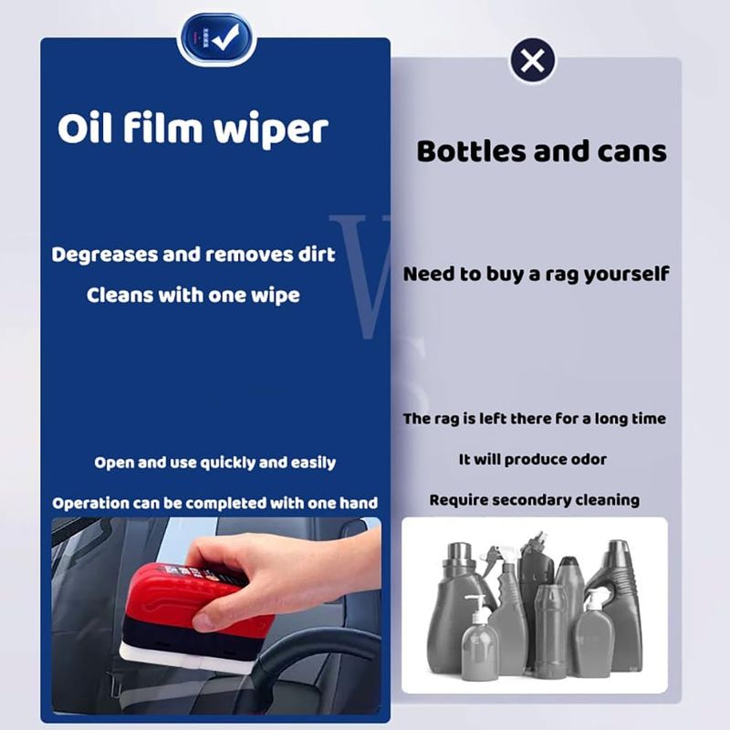 🚗 Multifunctional Car Glass Oil Film Removal Brush