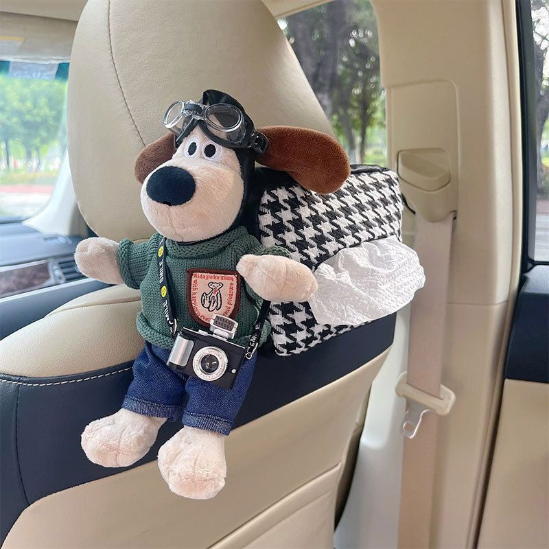 Cute Dog Car Tissue Holder