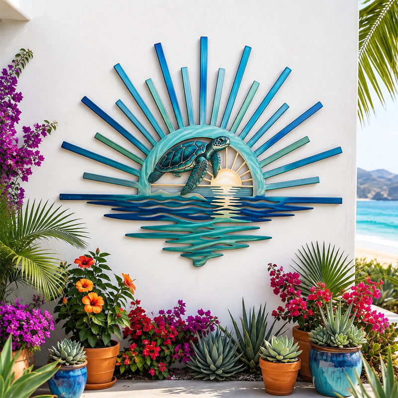 Sunset series ocean wall decoration