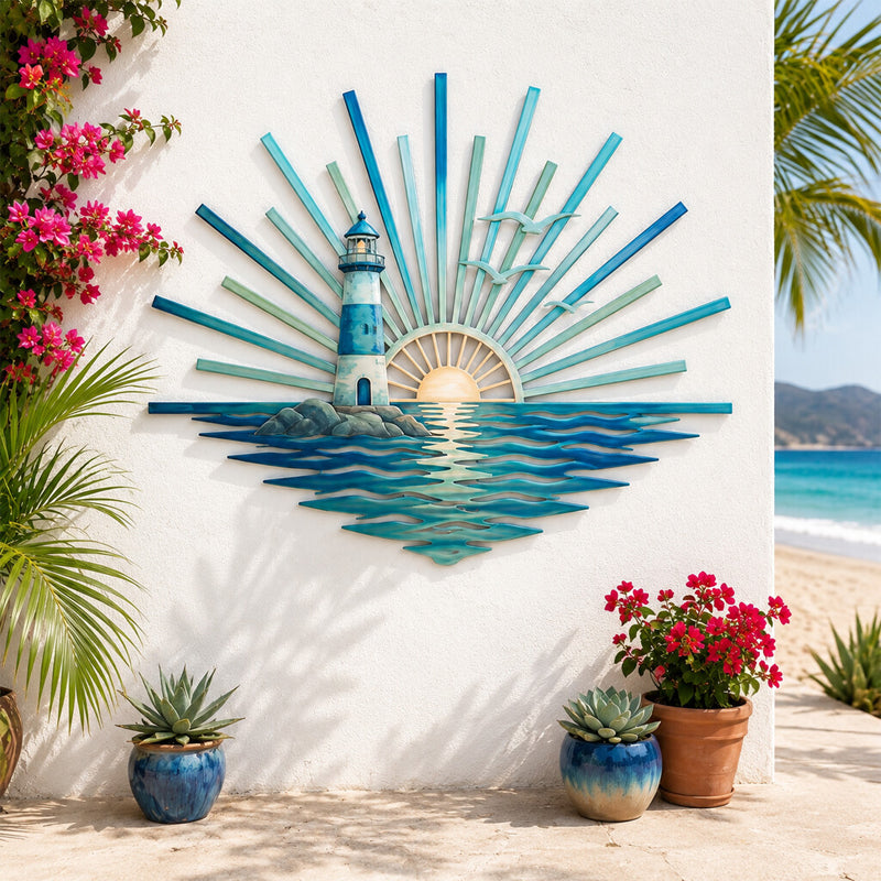 Sunset series ocean wall decoration