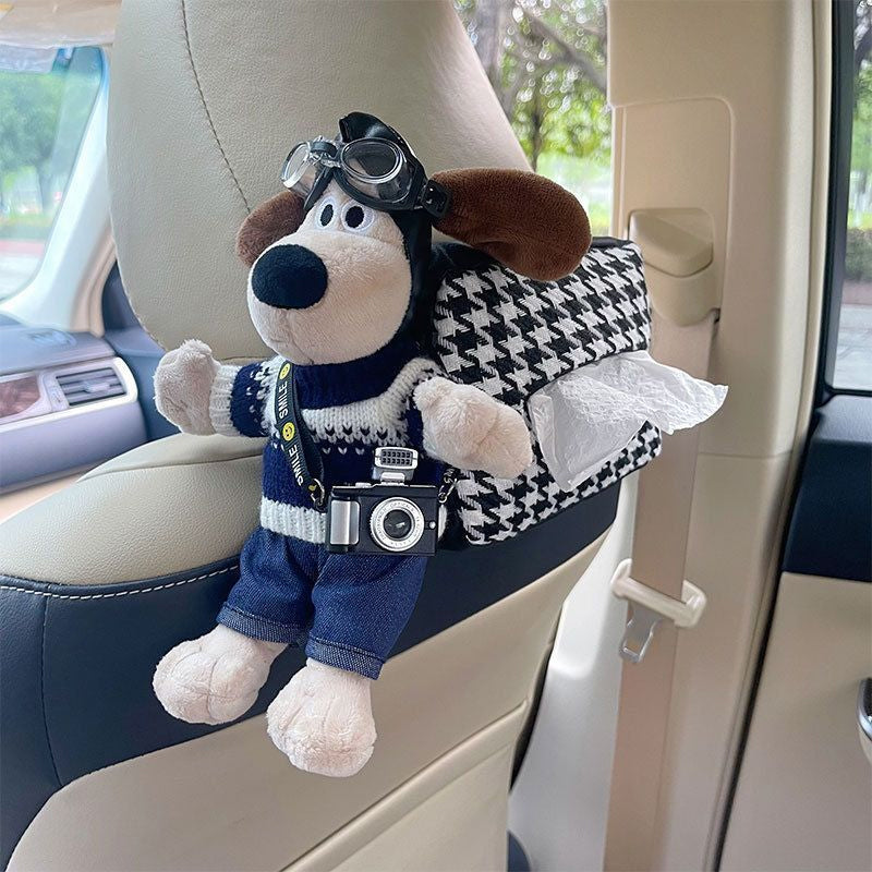 Cute Dog Car Tissue Holder