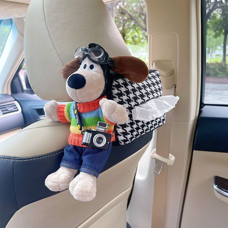Cute Dog Car Tissue Holder