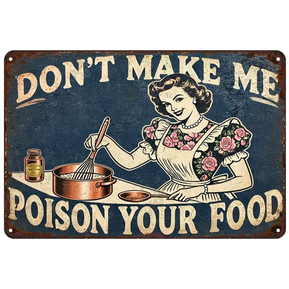 Funny Kitchen Metal Sign Retro Diner Humor Vintage Style Wall Art Playful Gift for Home…