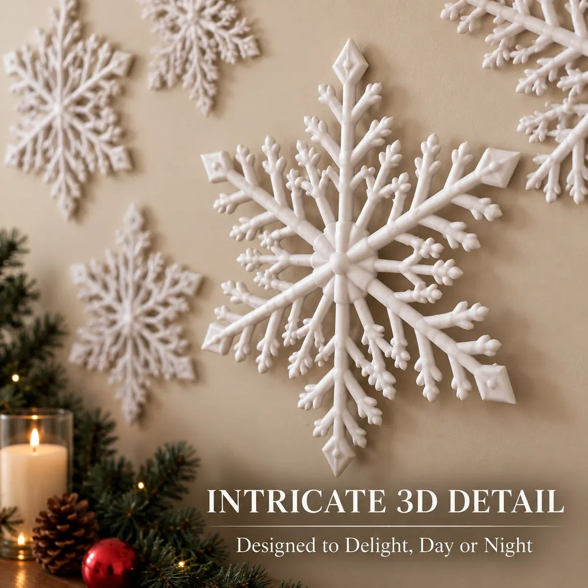 ⏳ Last Day 40% OFF – ❄️ LED Snowflake Wall Lights ✨