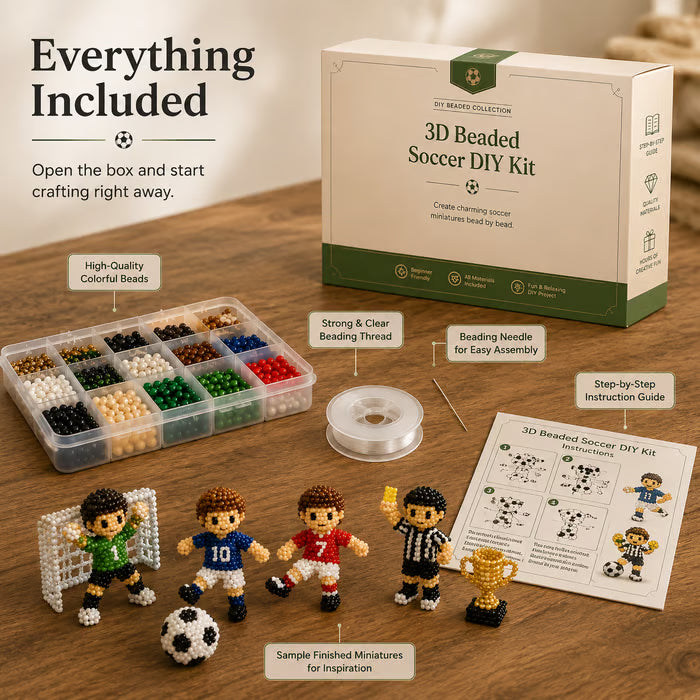 ⚽✨3D Beaded Soccer DIY Kit