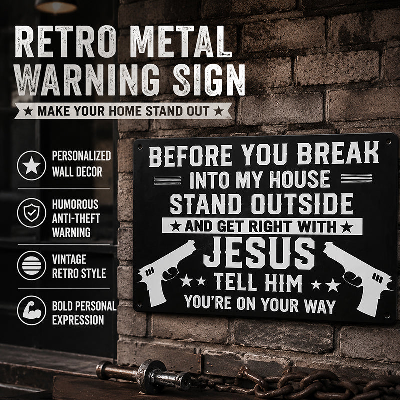 Double Gun Warning Sign