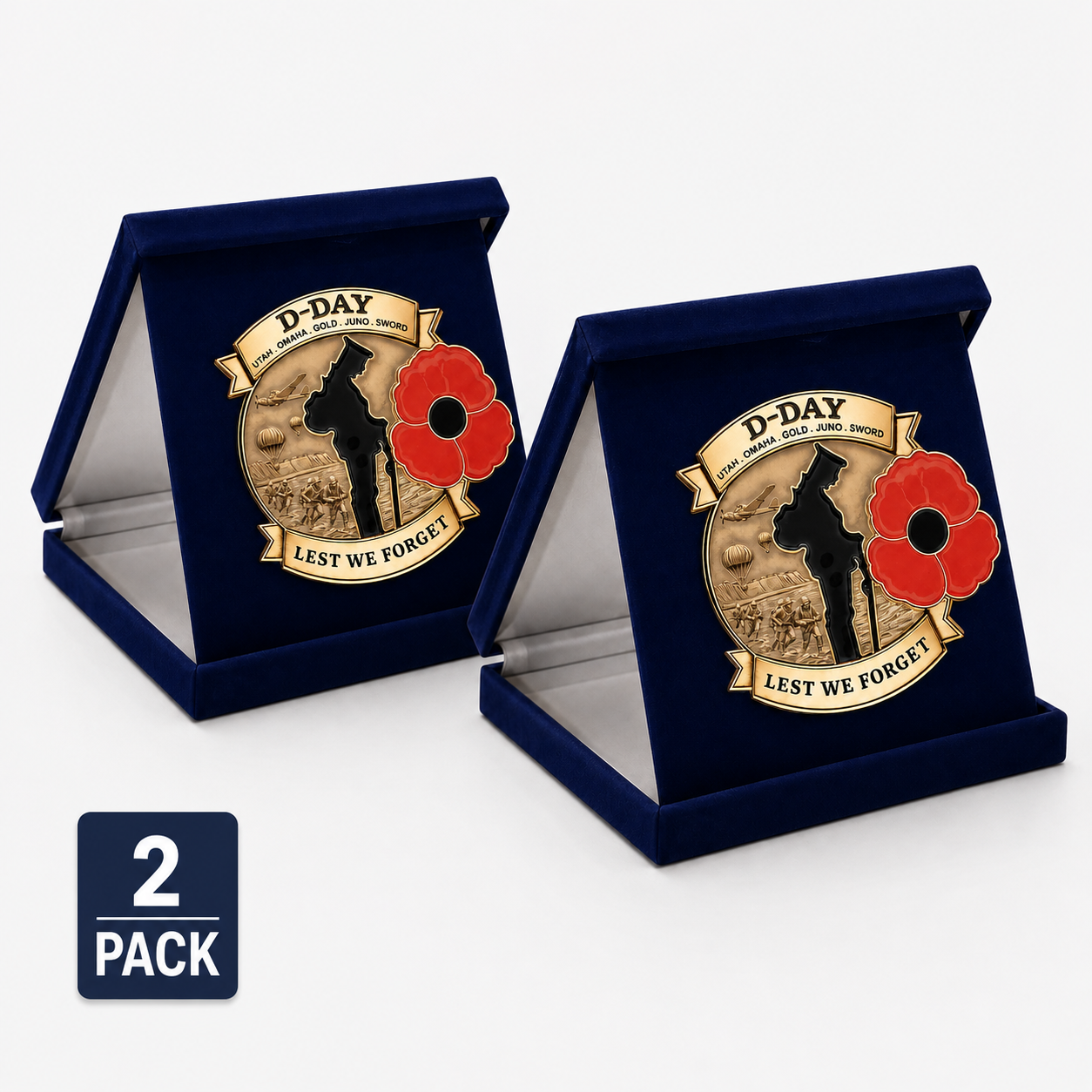 Honor Their Sacrifice 🌹 80th Anniversary Commemorative Brooch