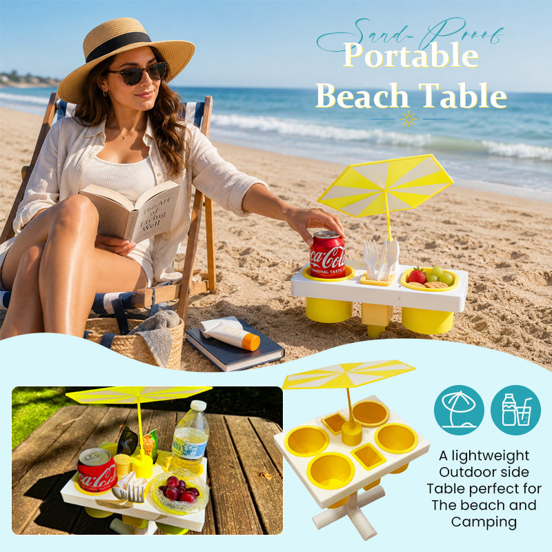 Sand-Free Portable Beach Table