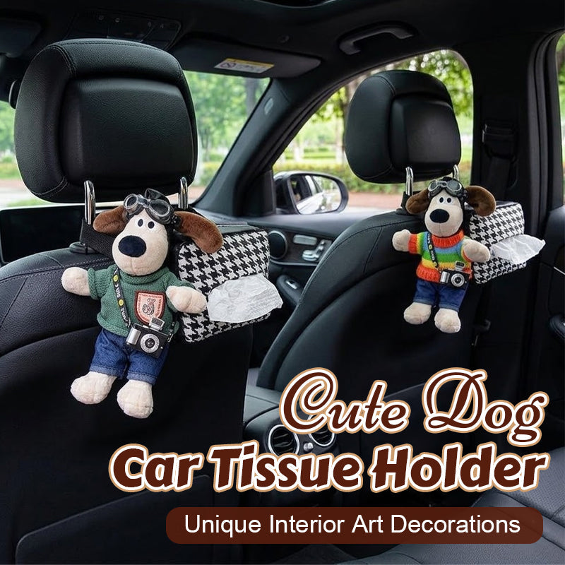 Cute Dog Car Tissue Holder