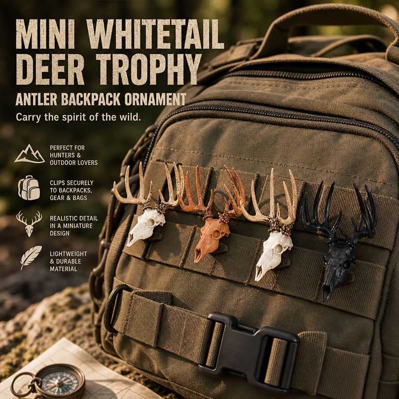 Mini Whitetail Deer Skull & Antler Display