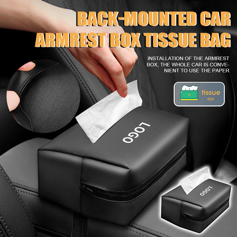Back-Mounted Car Armrest Box Tissue Bag