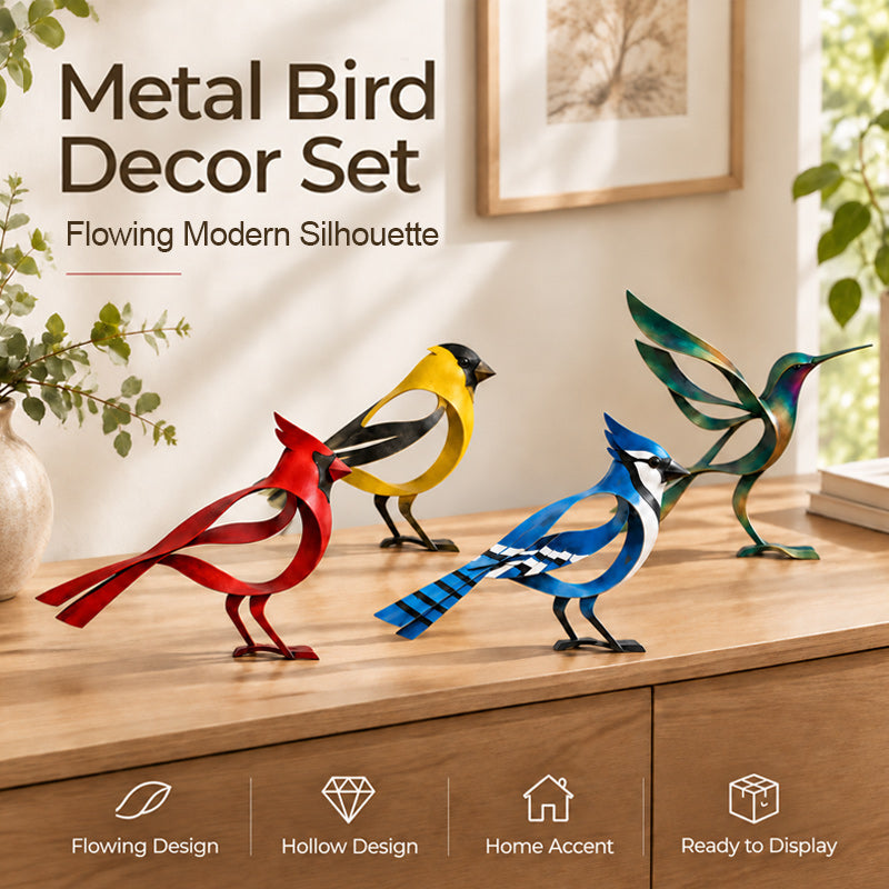 Metal Bird Sculpture for Home Decor
