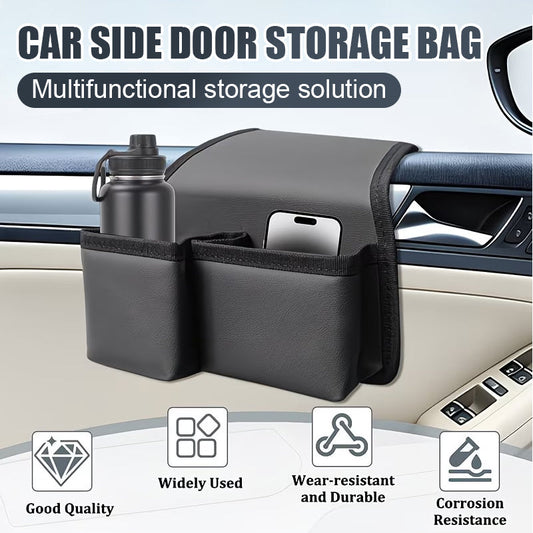 Car Side Door Storage Bag, Multi-functional Phone Key Holder, Foldable Cup Holder, Car Window Hanging Pouch