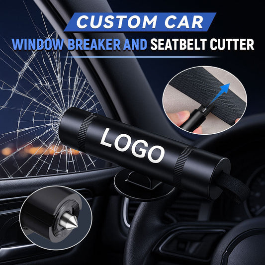🚗Custom Car Window Breaker And Seatbelt Cutter