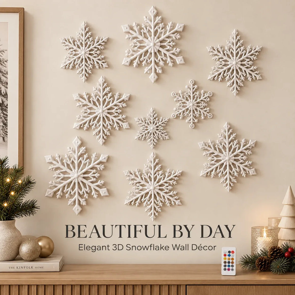 ⏳ Last Day 40% OFF – ❄️ LED Snowflake Wall Lights ✨