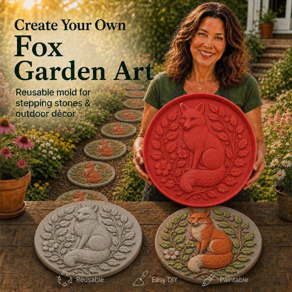 💥 LAST DAY 49% OFF - Reusable Animal-Themed Garden Art Mold – Bring Nature to Life in Your Garden