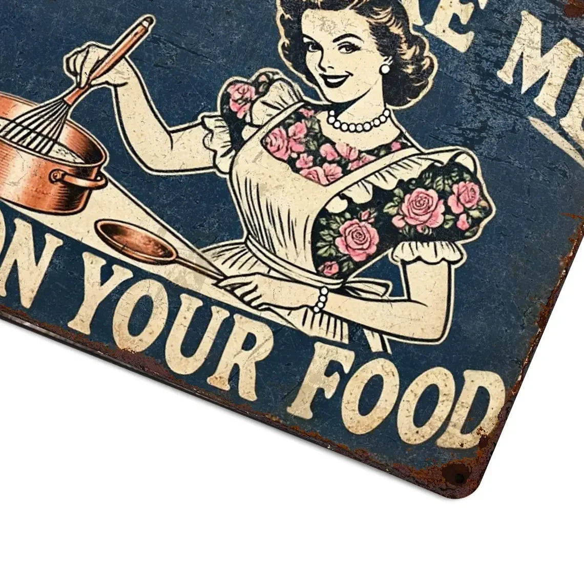 Funny Kitchen Metal Sign Retro Diner Humor Vintage Style Wall Art Playful Gift for Home…