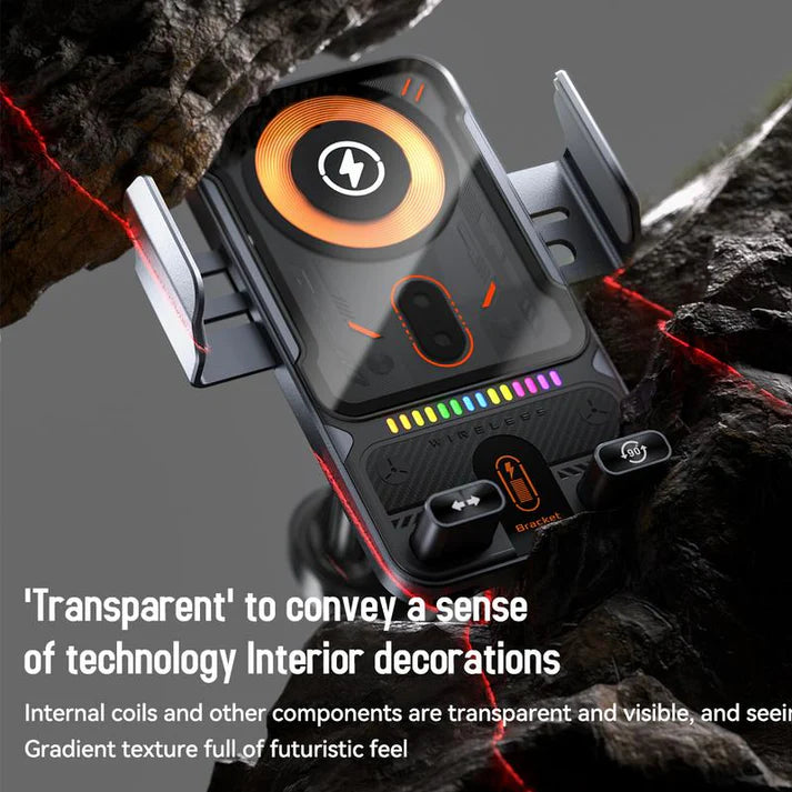✨2-in-1 Smart Car Phone Holder With Swivel Function And Wireless Charger