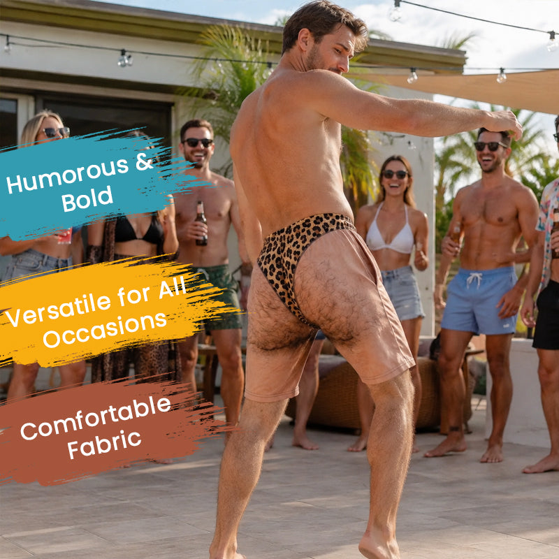 »Cheeky Commando« – fun swim trunks for fun – guaranteed to make people look twice